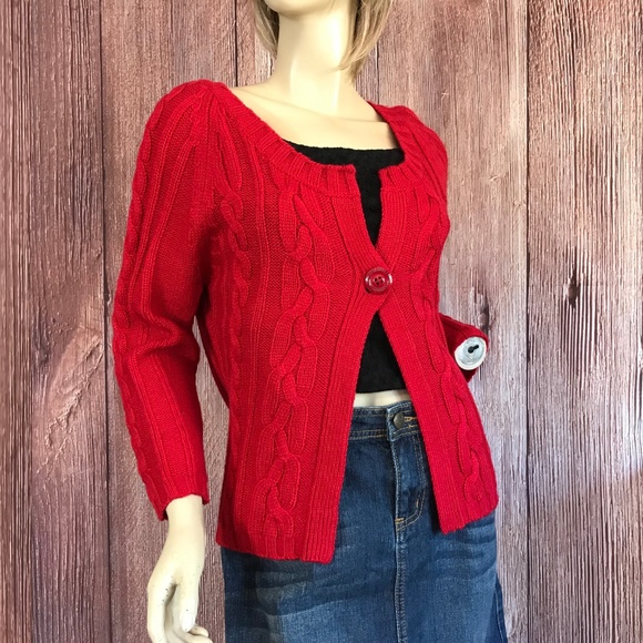single button cardigan